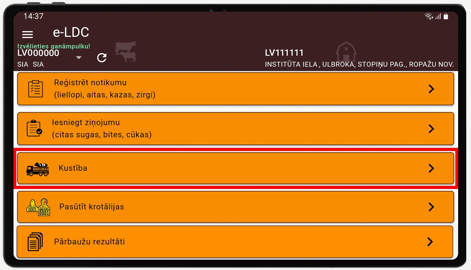 Mobilās lietotnes e-LDC jaunumi